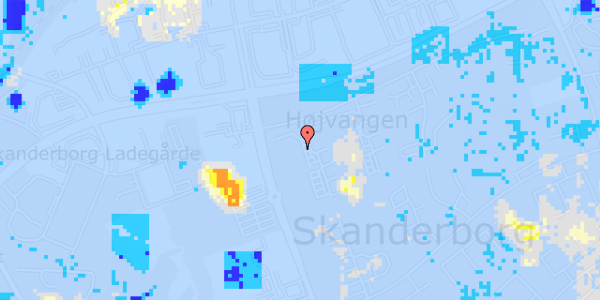 Ekstrem regn på N F S Grundtvigs Vej 5, 1. 1