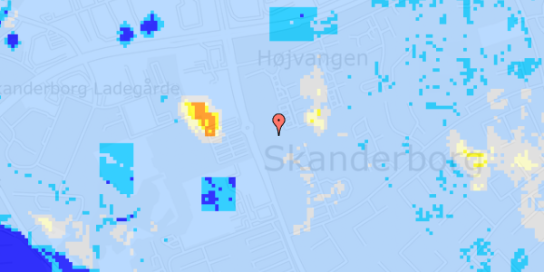 Ekstrem regn på N F S Grundtvigs Vej 22, 1. tv