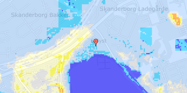 Ekstrem regn på Niels Ebbesens Vej 18