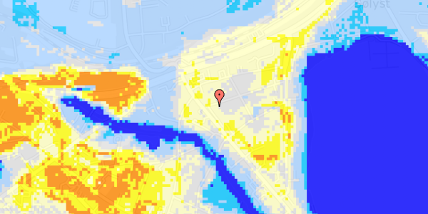 Ekstrem regn på Nørre Alle 25