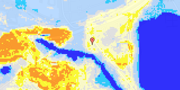 Ekstrem regn på P B Lunds Vej 32A