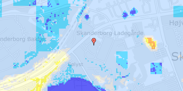 Ekstrem regn på Solgårdsvej 3B, st. 
