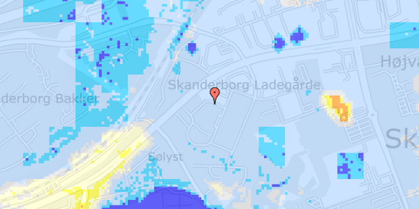 Ekstrem regn på Solgårdsvej 3H, st. 