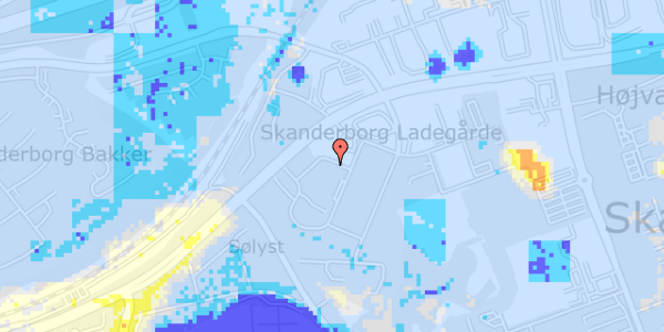 Ekstrem regn på Solgårdsvej 3K, st. 