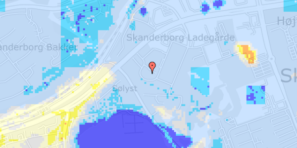 Ekstrem regn på Solgårdsvej 13