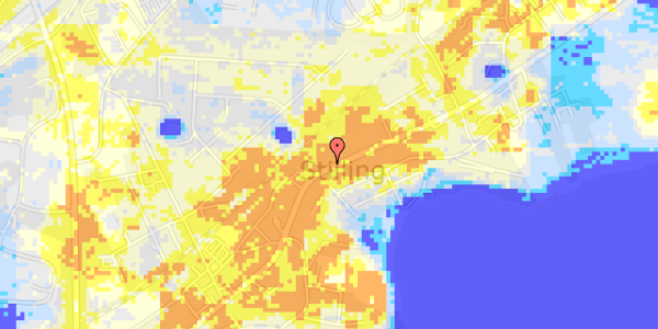 Ekstrem regn på Århusvej 35