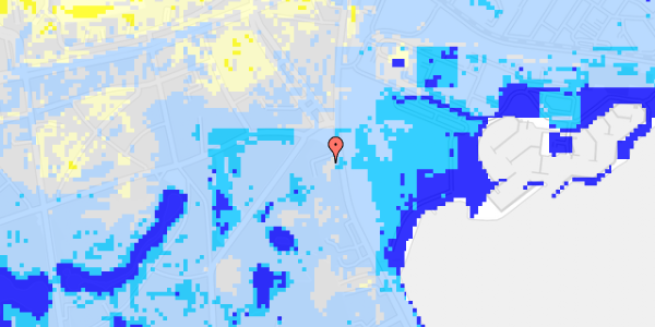 Ekstrem regn på Chr. Filtenborgs Plads 1, 3. 