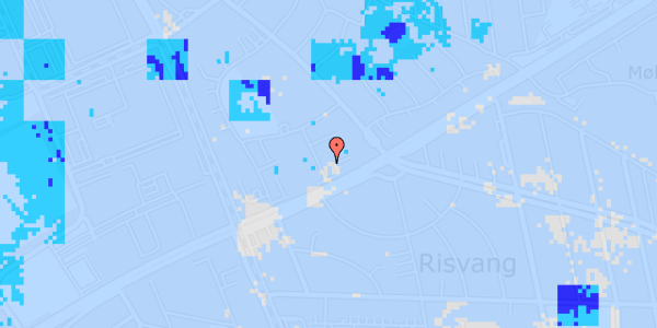 Ekstrem regn på Fyrkatvej 11, 1. th