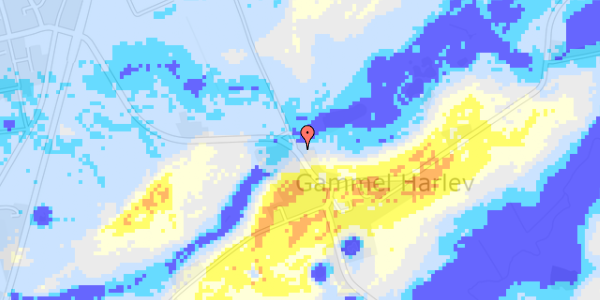 Ekstrem regn på Harlev Kirkevej 3