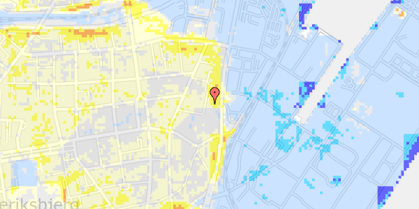 Ekstrem regn på Heibergsgade 23, 1. th