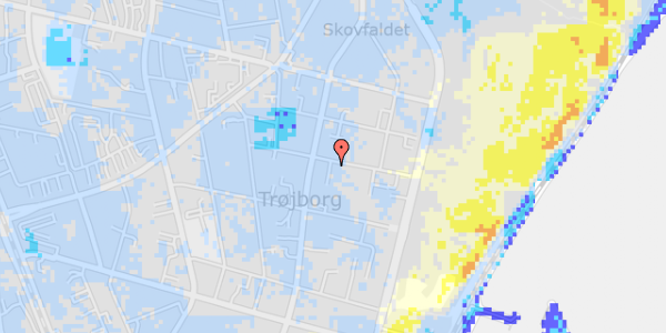 Ekstrem regn på Herluf Trolles Gade 35, 1. th