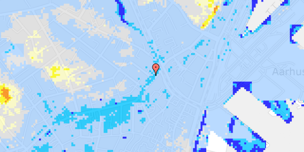 Ekstrem regn på Hjelmensgade 2, 3. 