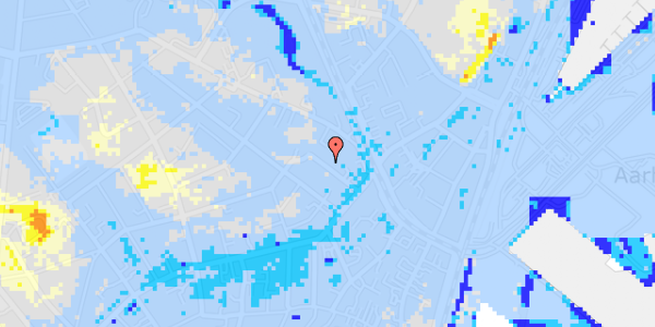 Ekstrem regn på Hjelmensgade 16, 2. th