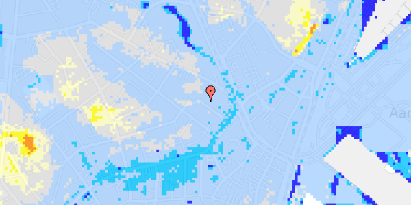 Ekstrem regn på Hjelmensgade 20, st. th