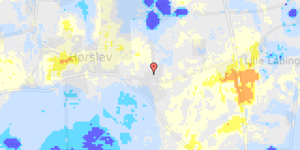 Ekstrem regn på Hørslevvej 157