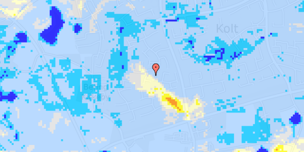 Ekstrem regn på Kolt Kirkevej 65