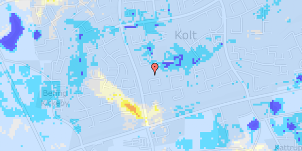 Ekstrem regn på Kolt Kirkevej 80