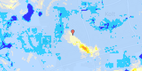 Ekstrem regn på Kolt Kirkevej 87