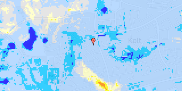 Ekstrem regn på Kolt Kirkevej 205