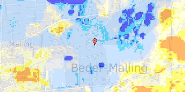 Ekstrem regn på Mallinggårdsvej 60