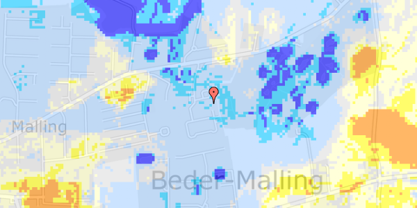 Ekstrem regn på Mallinggårdsvej 107