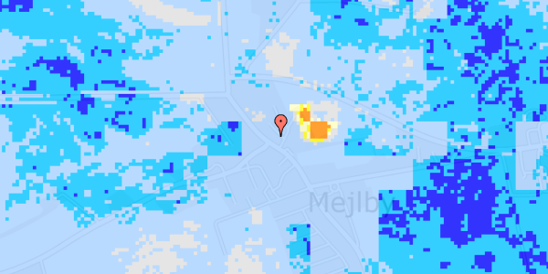 Ekstrem regn på Mejlbyvej 690A