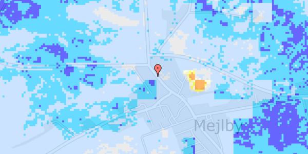 Ekstrem regn på Mejlbyvej 695