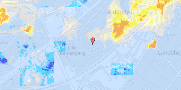 Ekstrem regn på Moltkesvej 11, 1. th