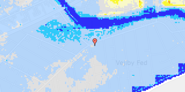 Ekstrem regn på Nordre Strandvej 124