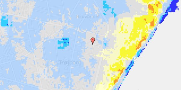 Ekstrem regn på Peder Skrams Gade 11, st. th