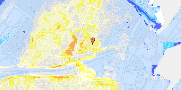 Ekstrem regn på Ryesgade 31, 1. th