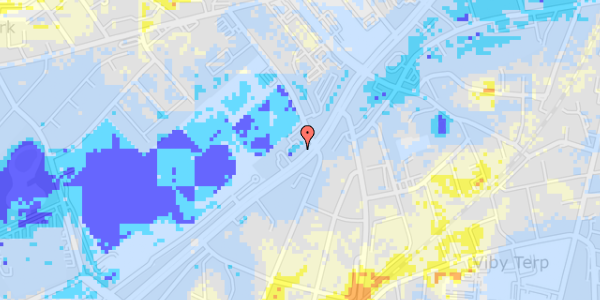 Ekstrem regn på Skanderborgvej 204, 1. th