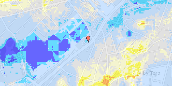 Ekstrem regn på Skanderborgvej 210, 2. th