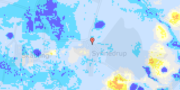 Ekstrem regn på Synnedrupvej 188