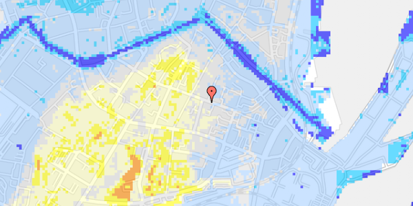 Ekstrem regn på Østergade 28, kl. 1