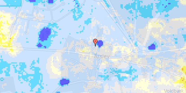 Ekstrem regn på Årslev Kirkevej 1