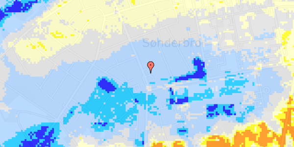 Ekstrem regn på Brogade 93, st. 