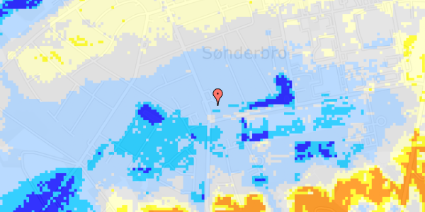 Ekstrem regn på Brogade 97I