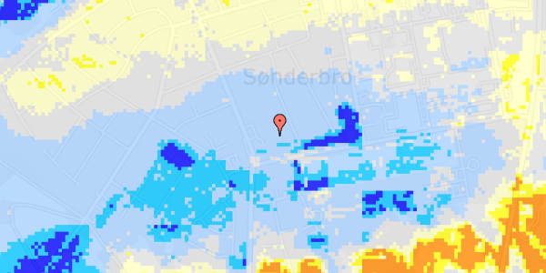 Ekstrem regn på Brogade 97P