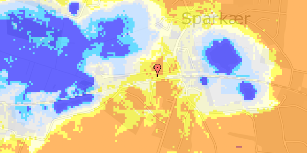 Ekstrem regn på Sparkær Mosevej 3A