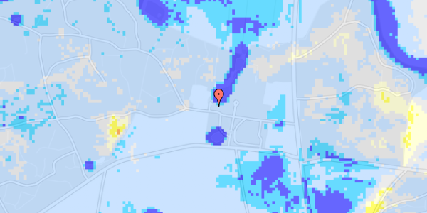 Ekstrem regn på Aunsbjergvej 2B