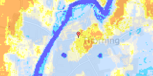 Ekstrem regn på Blichersvej 4, 1. th