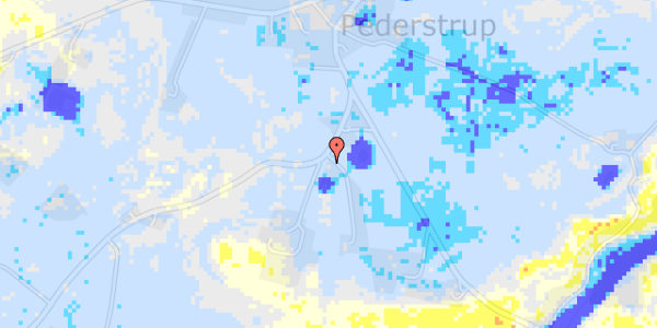 Ekstrem regn på Pederstrupvej 42