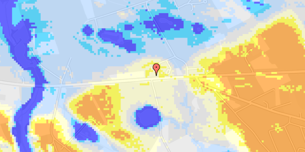 Ekstrem regn på Århusvej 45