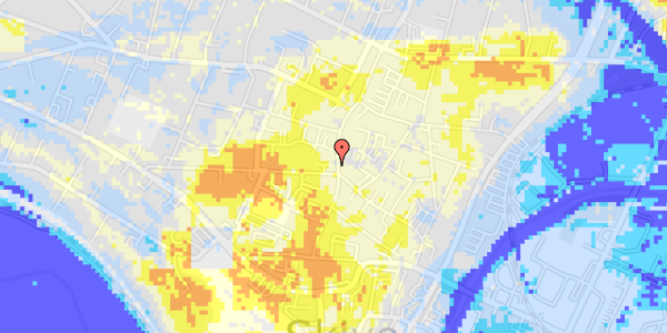 Ekstrem regn på Frederiksgade 2K