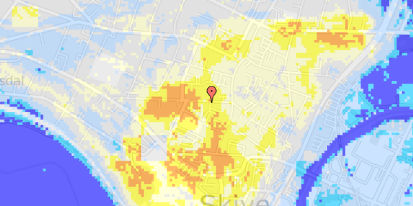 Ekstrem regn på Frederiksgade 7B, 2. th