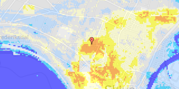 Ekstrem regn på Frederiksgade 28D, 1. th