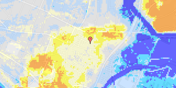 Ekstrem regn på Nørre Alle 5, kl. 