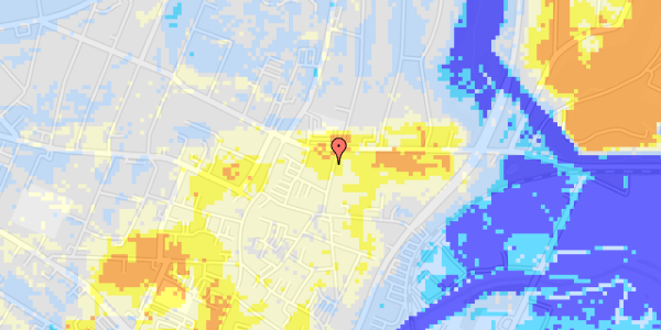 Ekstrem regn på Nørre Alle 15, 1. 