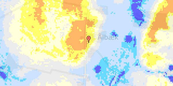 Ekstrem regn på Ålbækvej 42